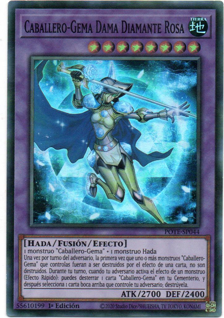 Gem-knight Lady Rose Diamond carta yugi POTE-SP044