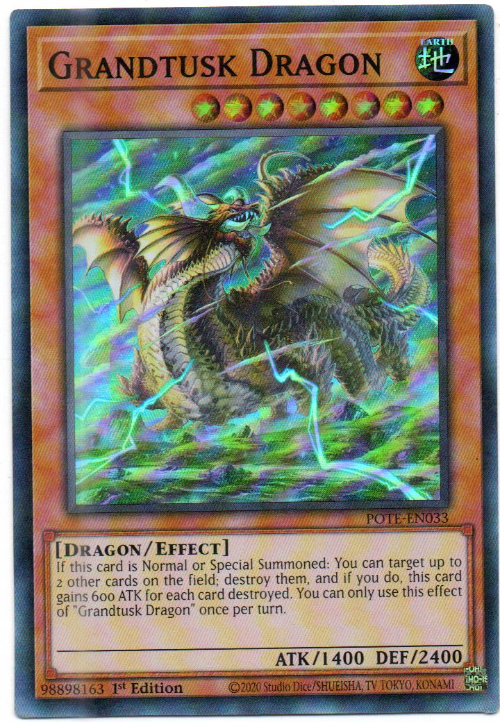 Grandtusk Dragon carta yugi POTE-EN033