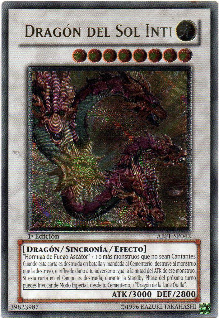 Dragon del Sol Intlcarta yugi ABPF-SP042 Ultimate Rare
