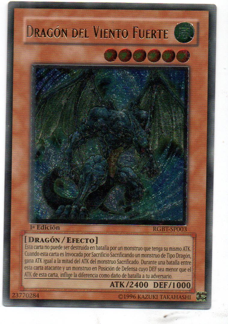 Dragon Del Viento Fuertecarta yugi RGBT-SP003 Ultimate Rare