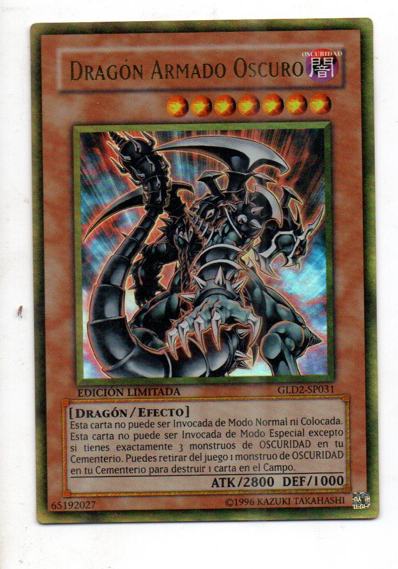 Dragon Armado Oscurocarta yugi GLD2-SP031 Gold Rare