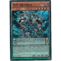 D/D Orthros carta yugi SDPD-SP004 Super Rare