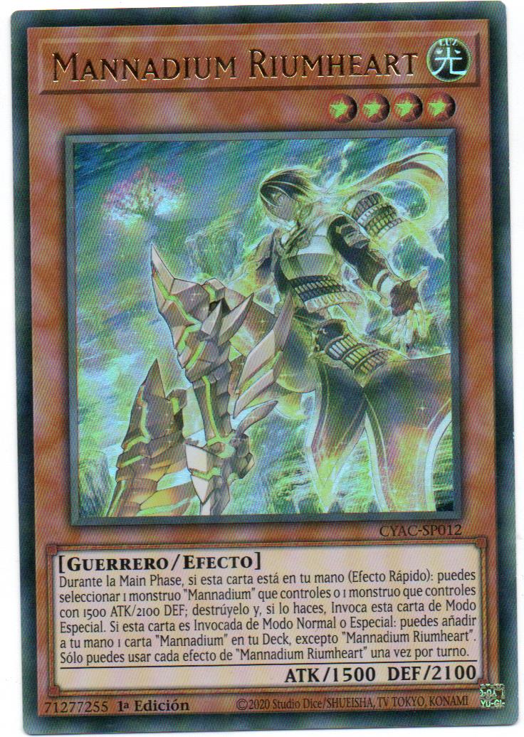 Mannadium Riumheart carta suelta CYAC-SP012Ultra Rare