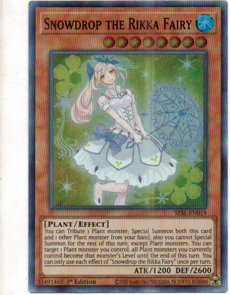 Snowdrop The Rikka Fairy carta suelta SESL-EN019 Super Rare