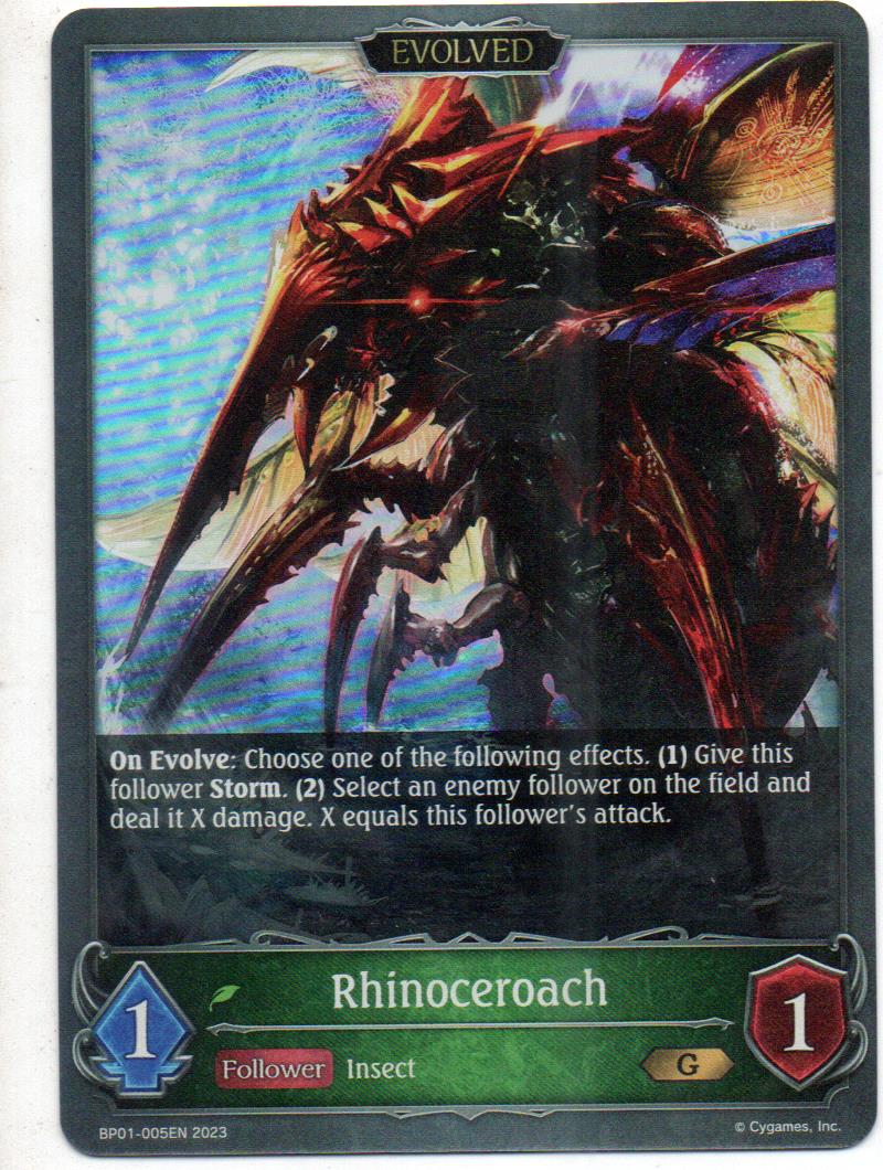 Rhinoceroach (Evolved) carta shadowverse RCshadow101 Gold