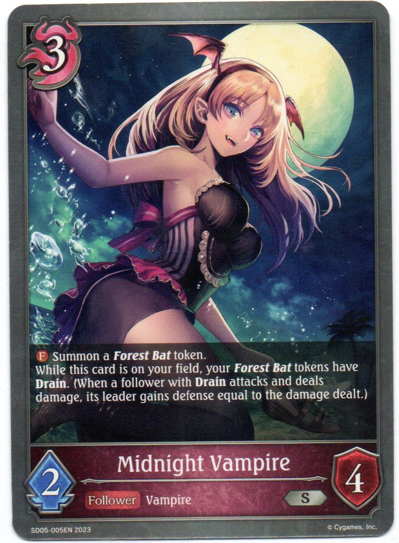 Midnight Vampire carta shadowverse RCshadow057 Silver