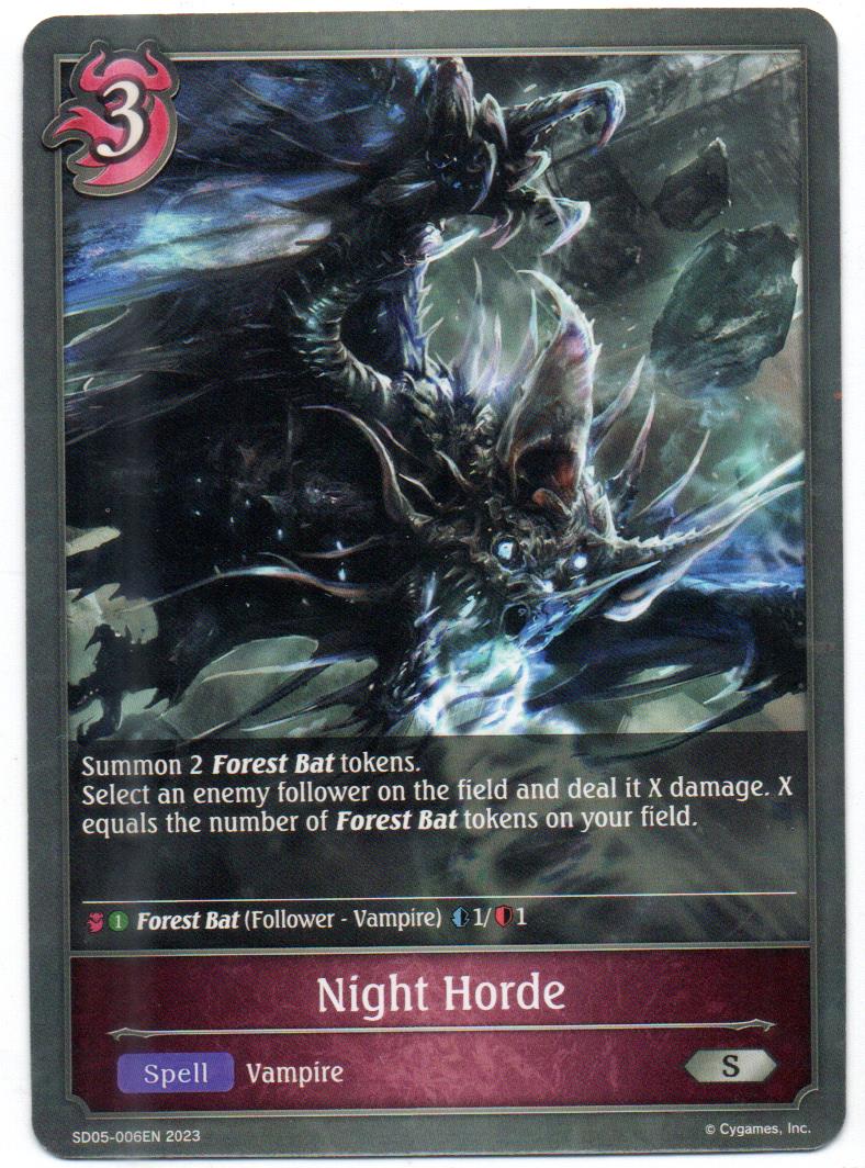 Night Horde carta shadowverse RCshadow058 Silver