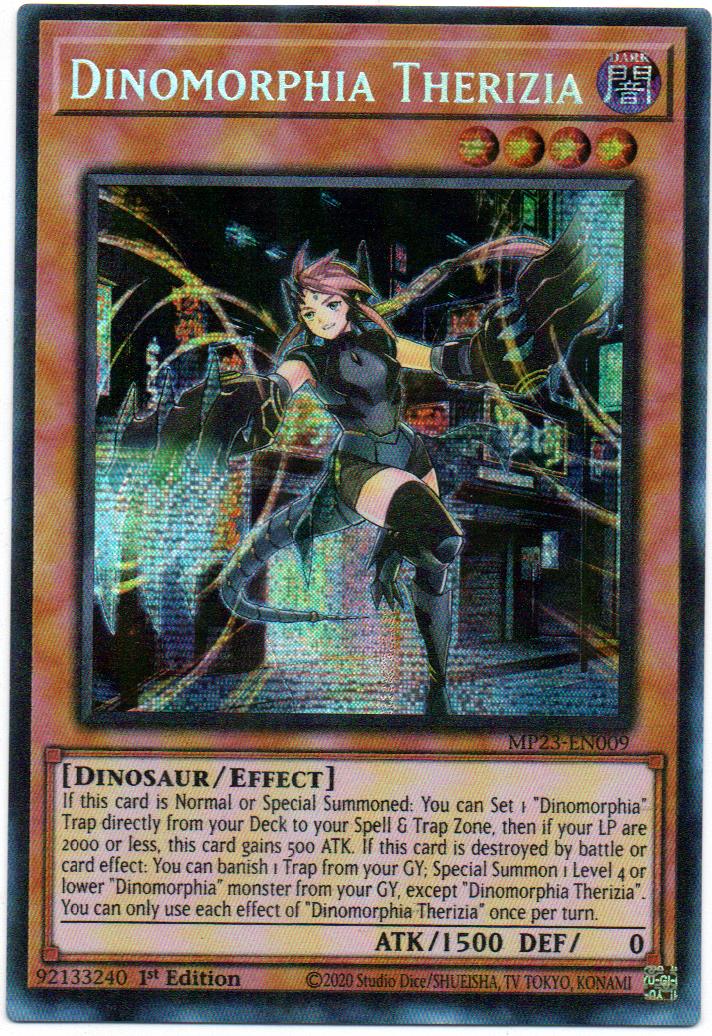 Dinomorphia Therizia Carta yugi MP23-EN009 Prismatic Secret Rare