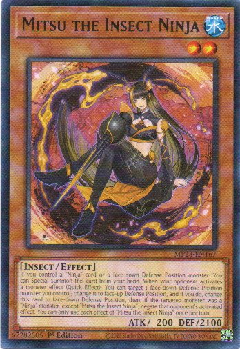 Mitsu the Insect Ninja Carta yugi MP23-EN167 Rare