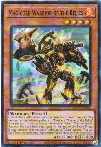 Magicore Warrior of the Relics Carta yugi MP23-EN266 Ultra Rare