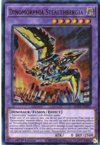 Dinomorphia Stealthbergia Carta yugi MP23-EN021 Ultra Rare