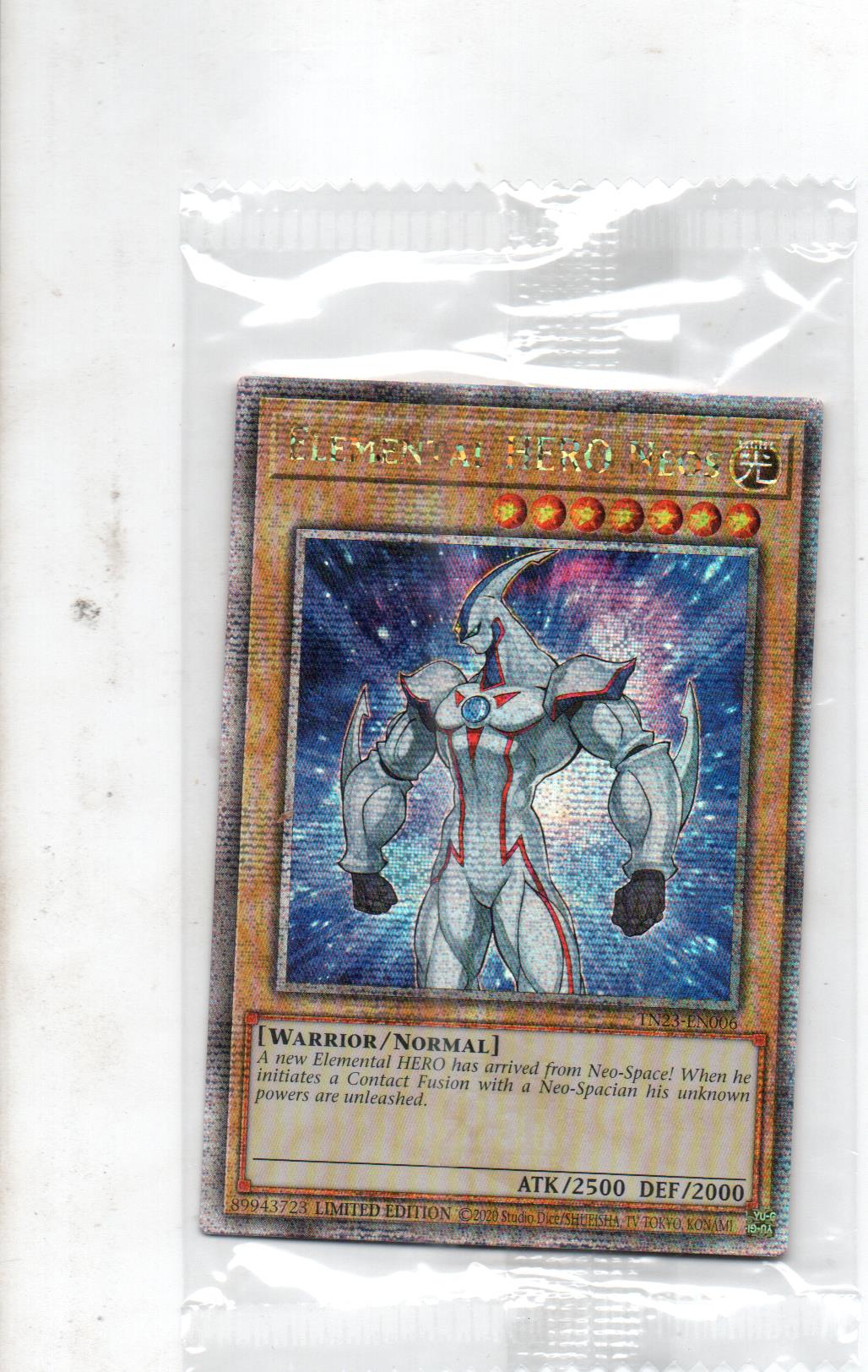 Elemental HERO Neos Carta yugi TN23-EN006 Quarter Century Secret Rare