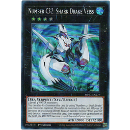 Number C32: Shark Drake Veiss Carta yugi MP23-EN279 Super Rare