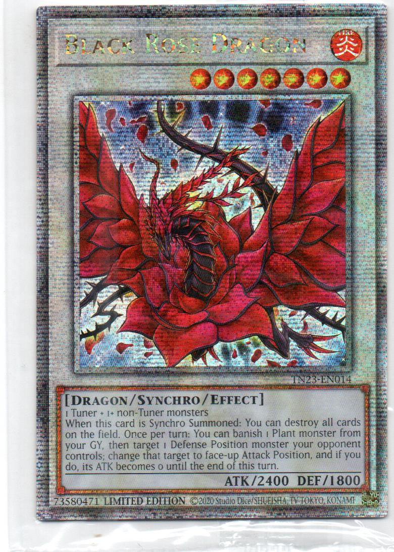 Black Rose Dragon Carta yugi TN23-EN014 Quarter Century Secret Rare