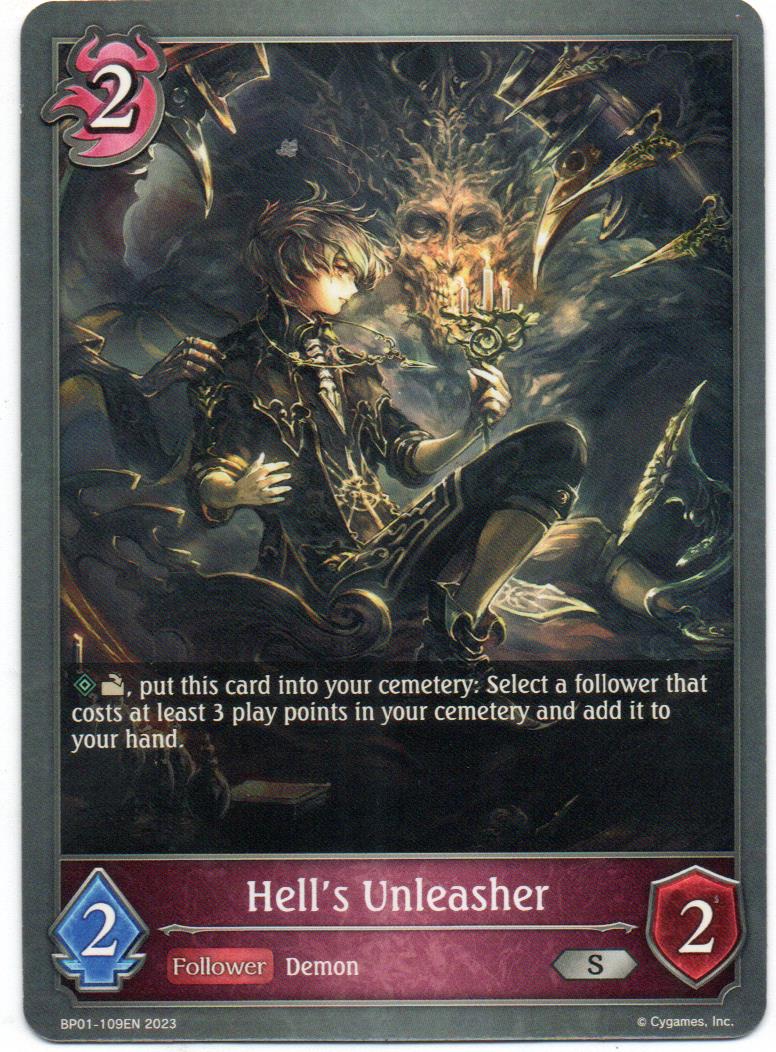 Hell’s Unleasher carta shadowverse BP01-109EN
