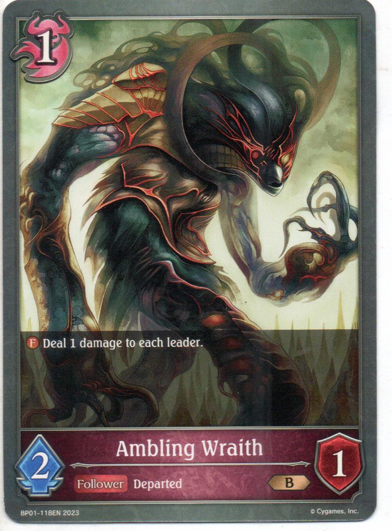 Ambling Wraith carta shadowverse BP01-118EN