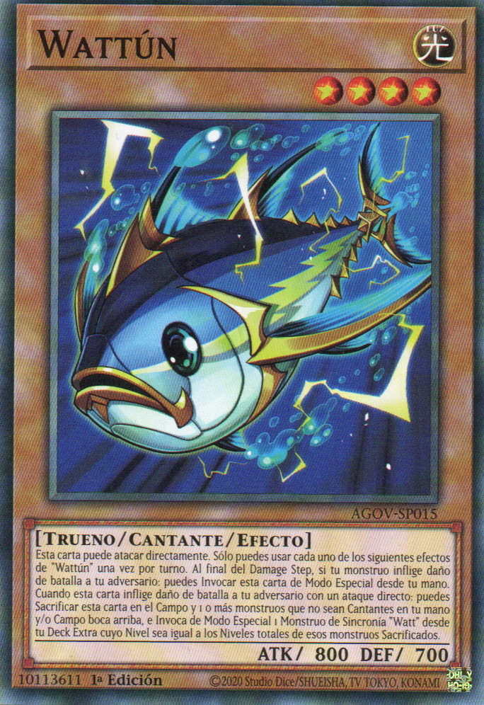 x3 Wattuna carta yugi AGOV-SP015 Common