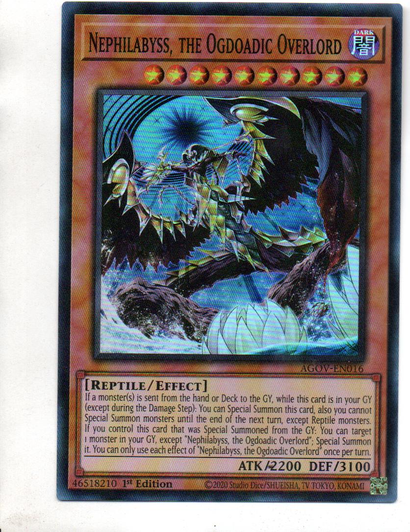 Nephilabyss, the Ogdoadic Overlord carta yugi AGOV-EN016 Super Rare