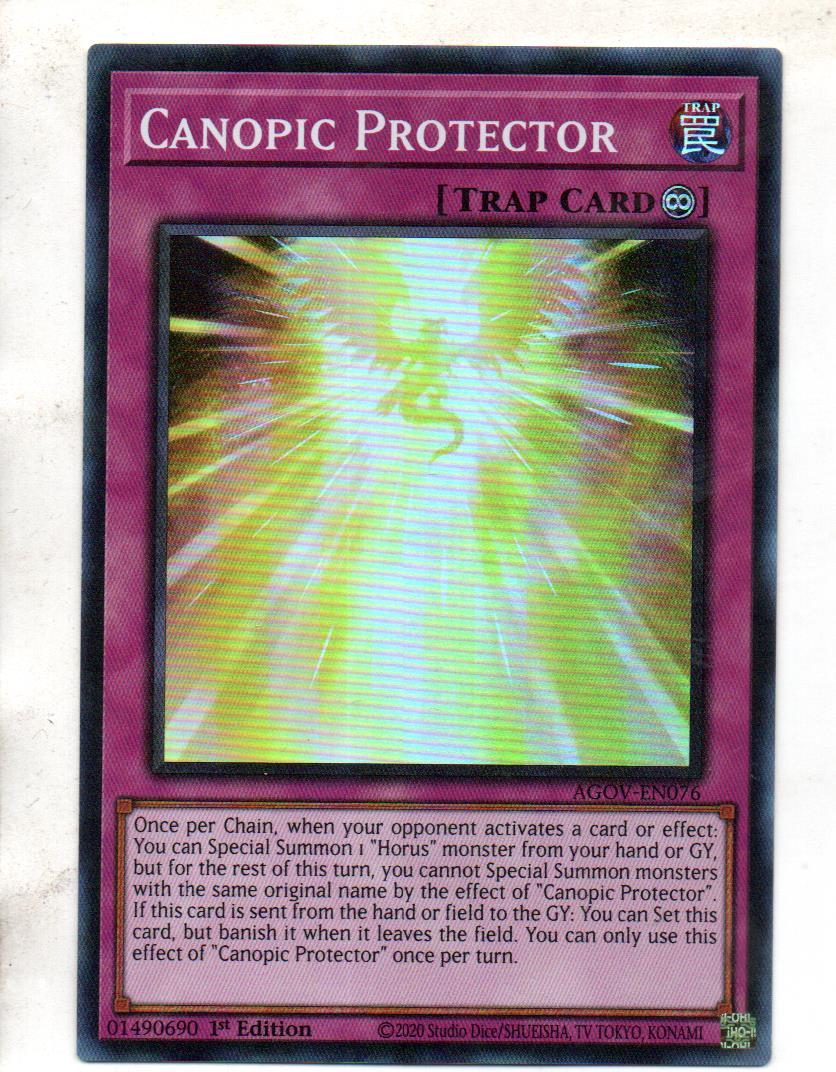 Canopic Protector carta yugi AGOV-EN076 Super Rare