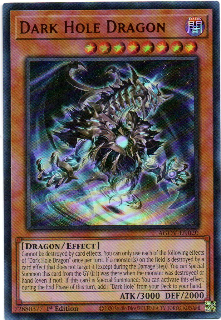 Dark Hole Dragon carta yugi AGOV-EN020 Ultra Rare