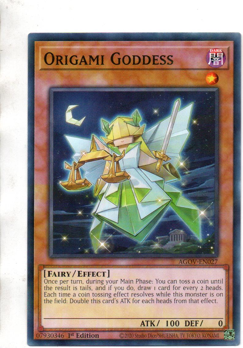 x3 Origami Goddess carta yugi AGOV-EN027 Common