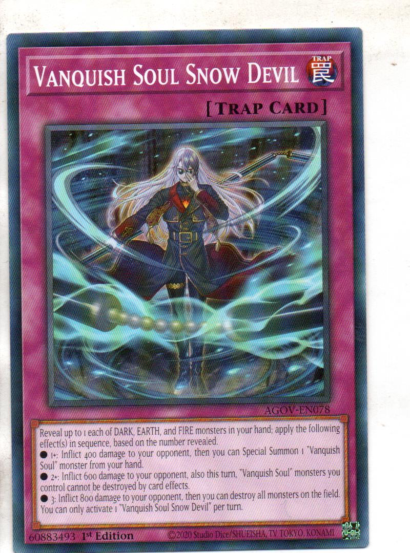 x3 Vanquish Soul Snow Devil carta yugi AGOV-EN078 Common