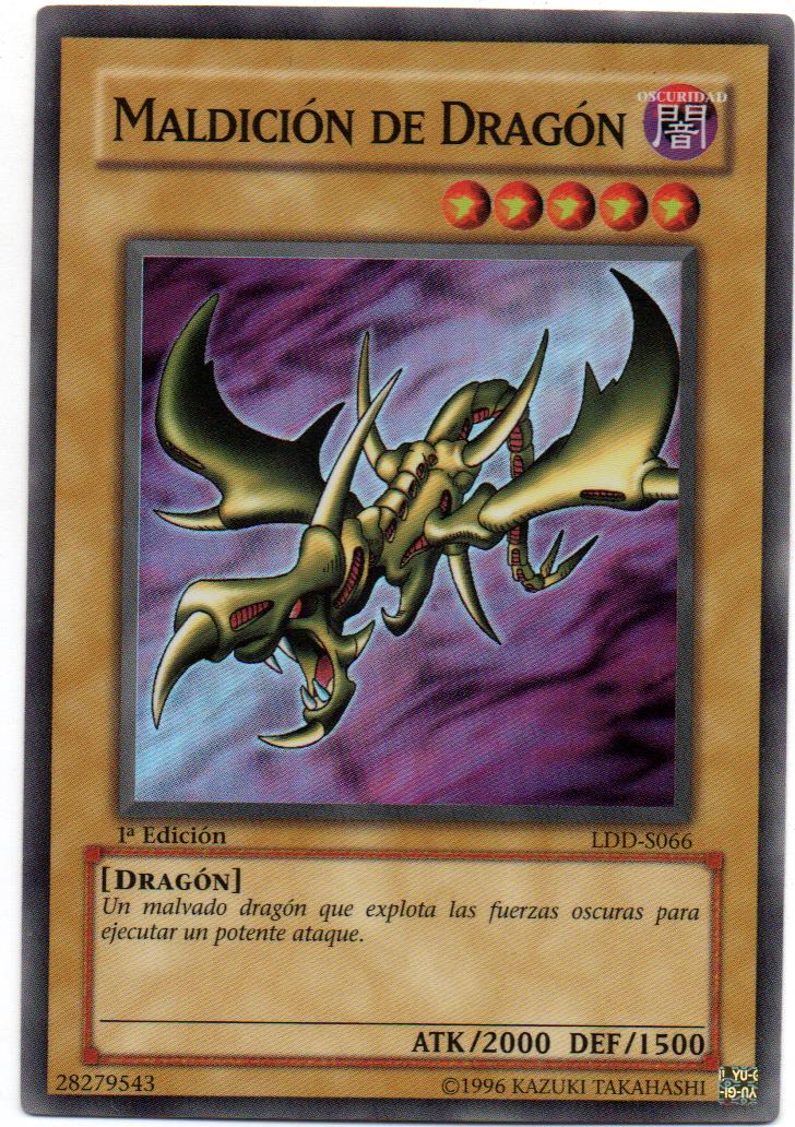 Maldicion De Dragon carta yugi LDD-S066 Super Rare