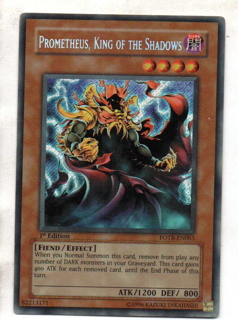 Prometheus, King Of The Shadows carta yugi FOTB-EN063 Secret Rare