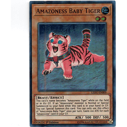 Amazoness Baby Tiger carta yugi LEDU-EN009 Ultra Rare