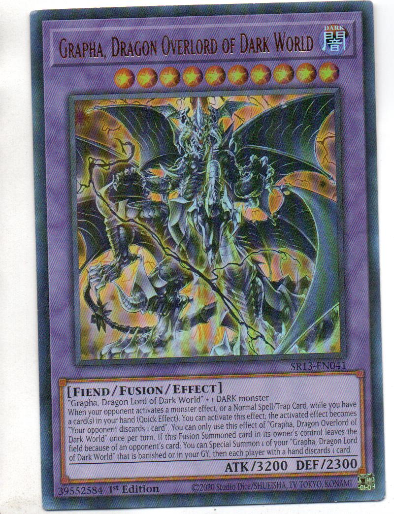 Grapha, Dragon Overlord Of Dark World carta yugi SR13-EN041 Ultra Rare