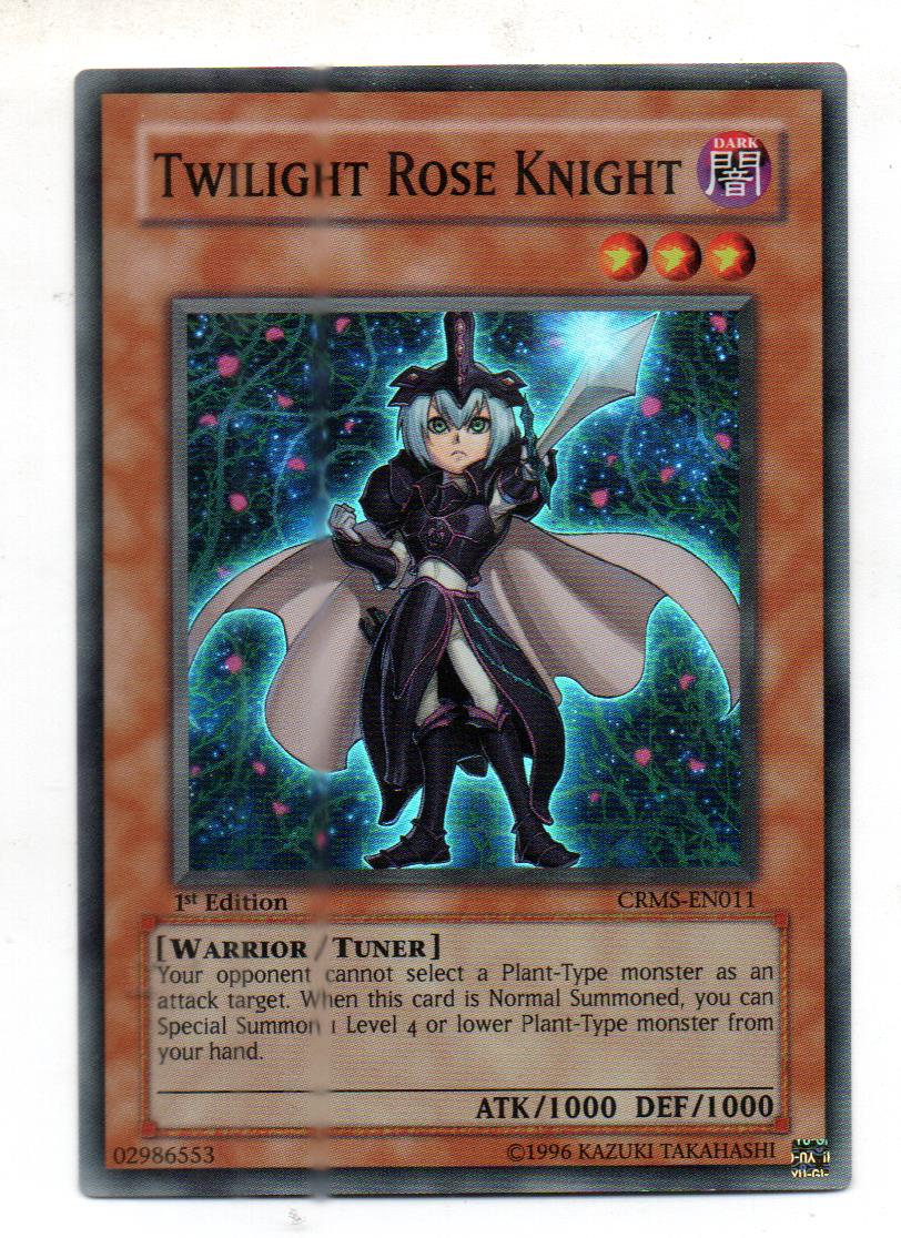 Twilight Rose Knight carta yugi CRMS-EN011 Super Rare