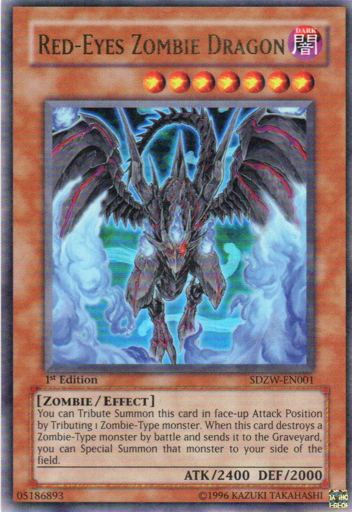 Red-Eyes Zombie Dragon - SDZW-EN001 - Ultra Rare 1st Edition