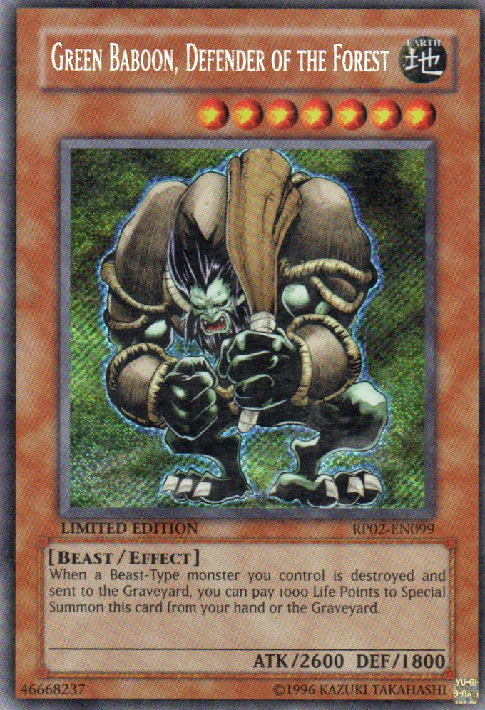 Green Baboon, Defender of the Forest - RP02-EN099 - Secret Rare (Limited Edition)