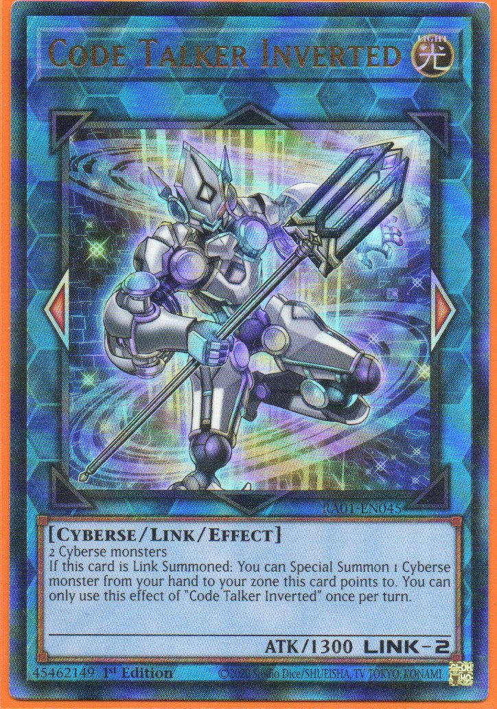 Code Talker Inverted CARTA YUGI RA01-EN045 Prismatic Collector's Rare