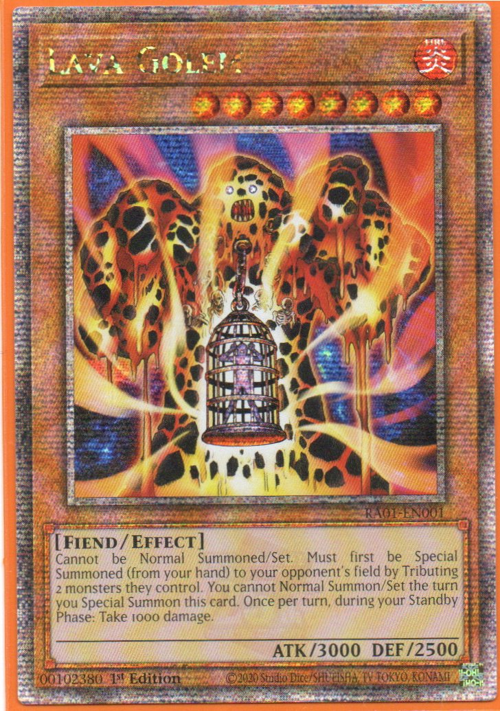 Lava Golem CARTA YUGI RA01-EN001 Quarter Century Secret Rare