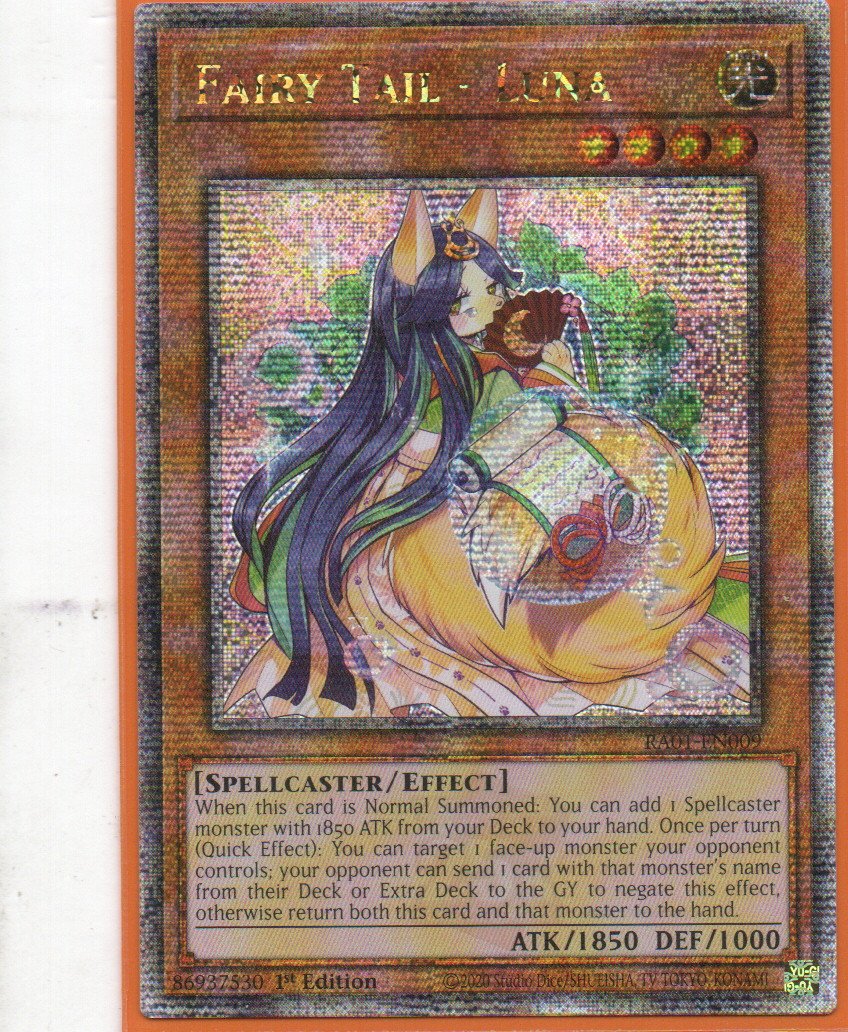 Fairy Tail · Luna CARTA YUGI RA01-EN009 Quarter Century Secret Rare