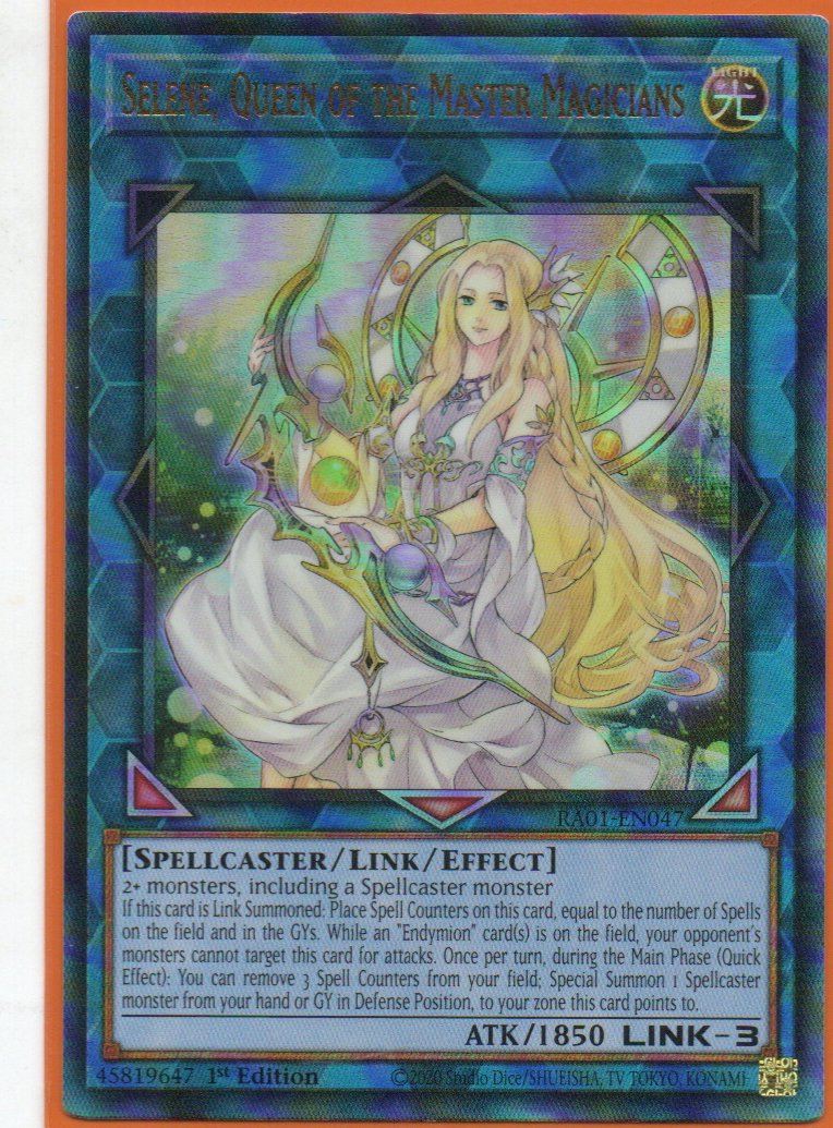Selene, Queen of the Master Magician CARTA YUGI RA01-EN047 Prismatic Collector's Rare