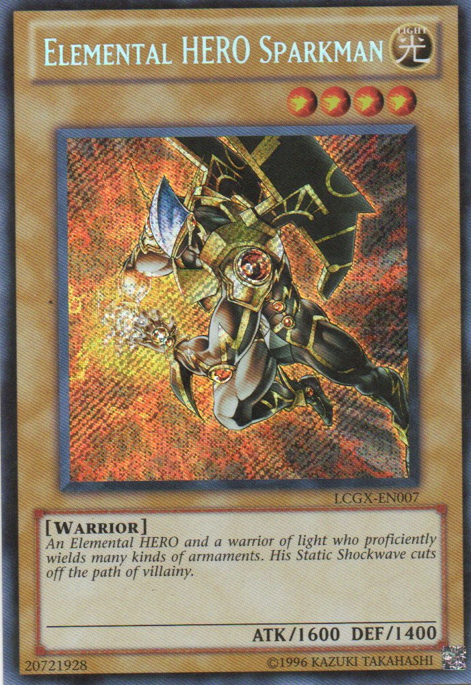 Elemental HERO Sparkman Carta Yugi LCGX-EN007 Secreta