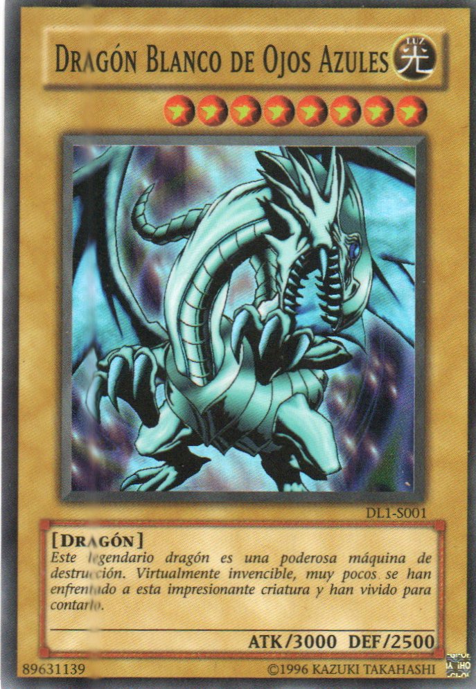 Dragon blanco de ojos azules carta yugi DL1-S001 super rare