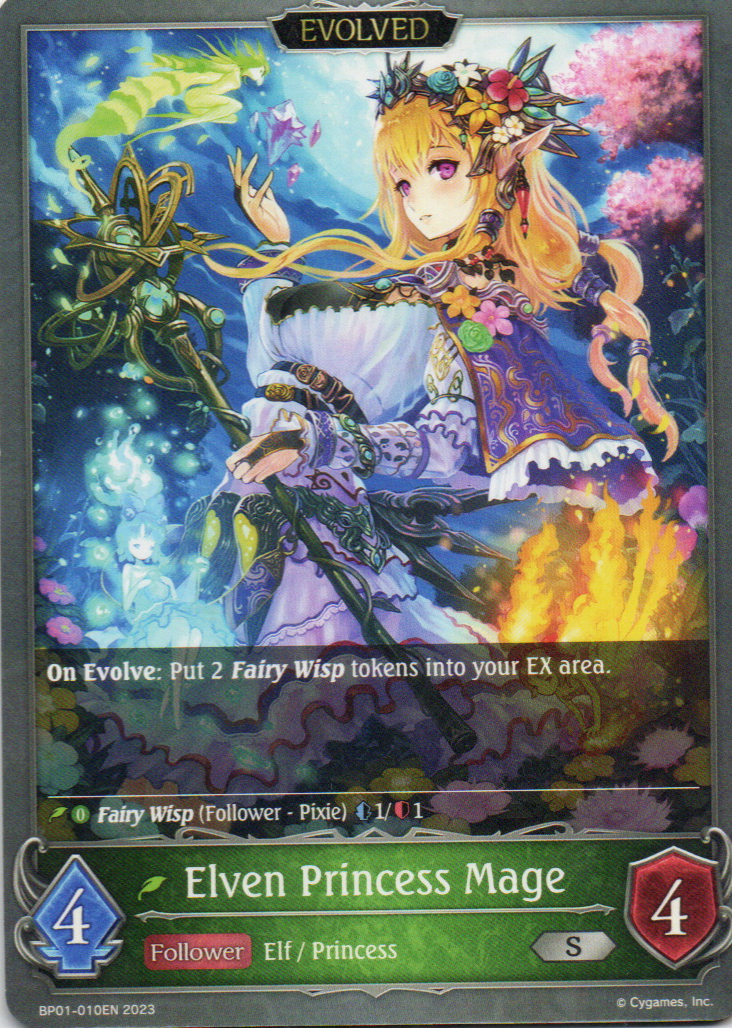 Elven Princess Mage (Evolve) carta shadowverse BP01-009EN