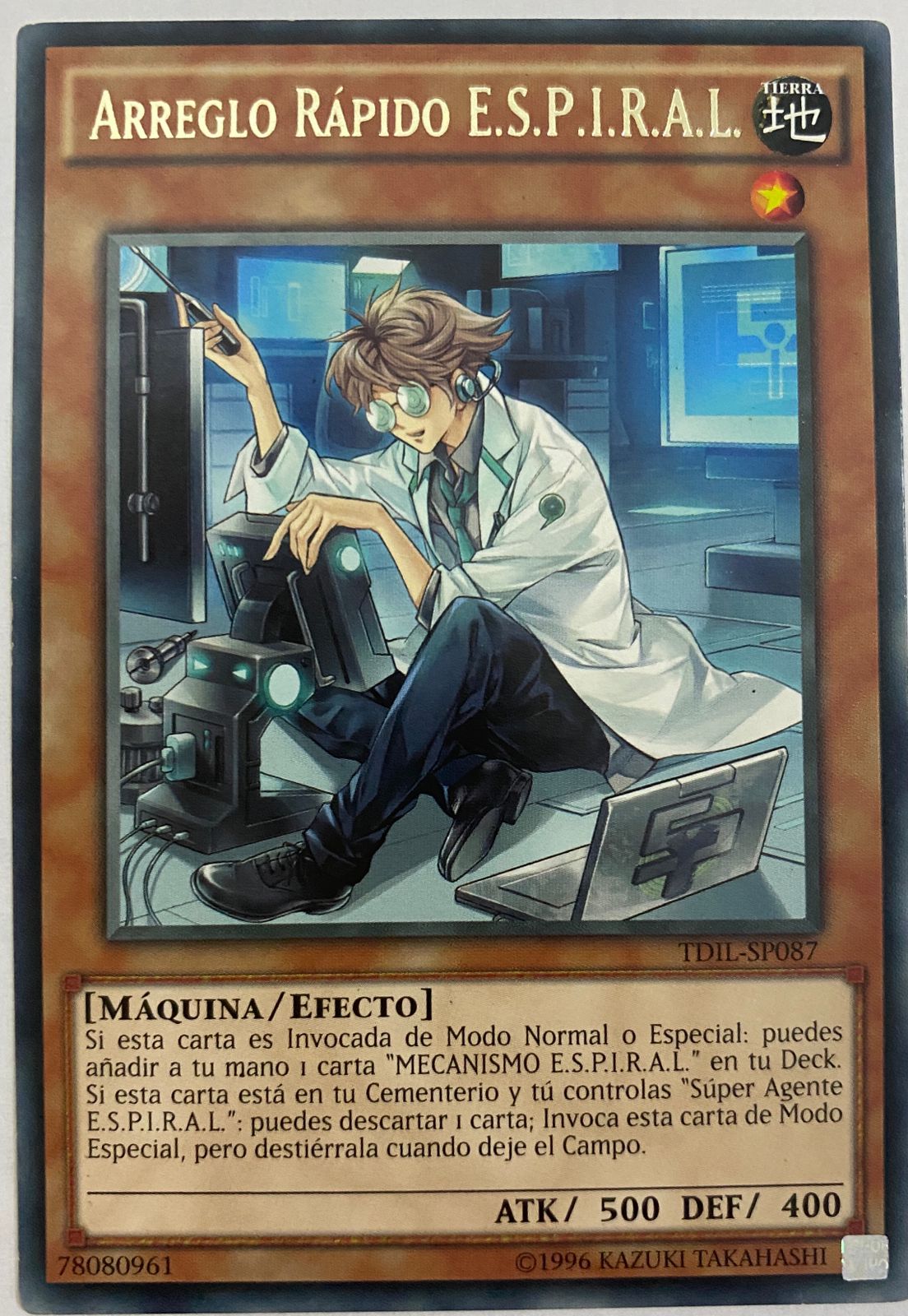 Arreglo Rapido E.S.P.I.R.A.L carta yugi TDIL-SP087 Rare