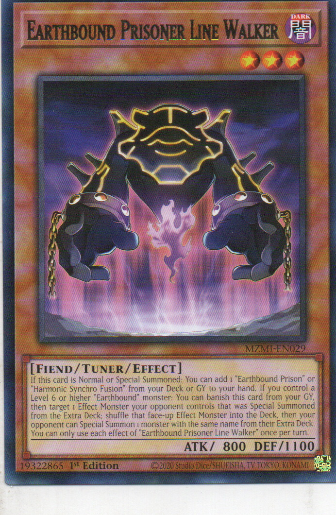 x3 Earthbound Prisoner Line Walker Carta yugi MZMI-EN029 Rare