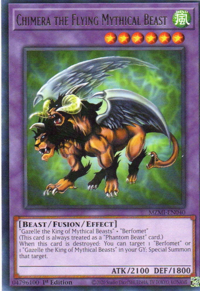 Chimera the Flying Mythical Beast Carta yugi MZMI-EN040 Rare