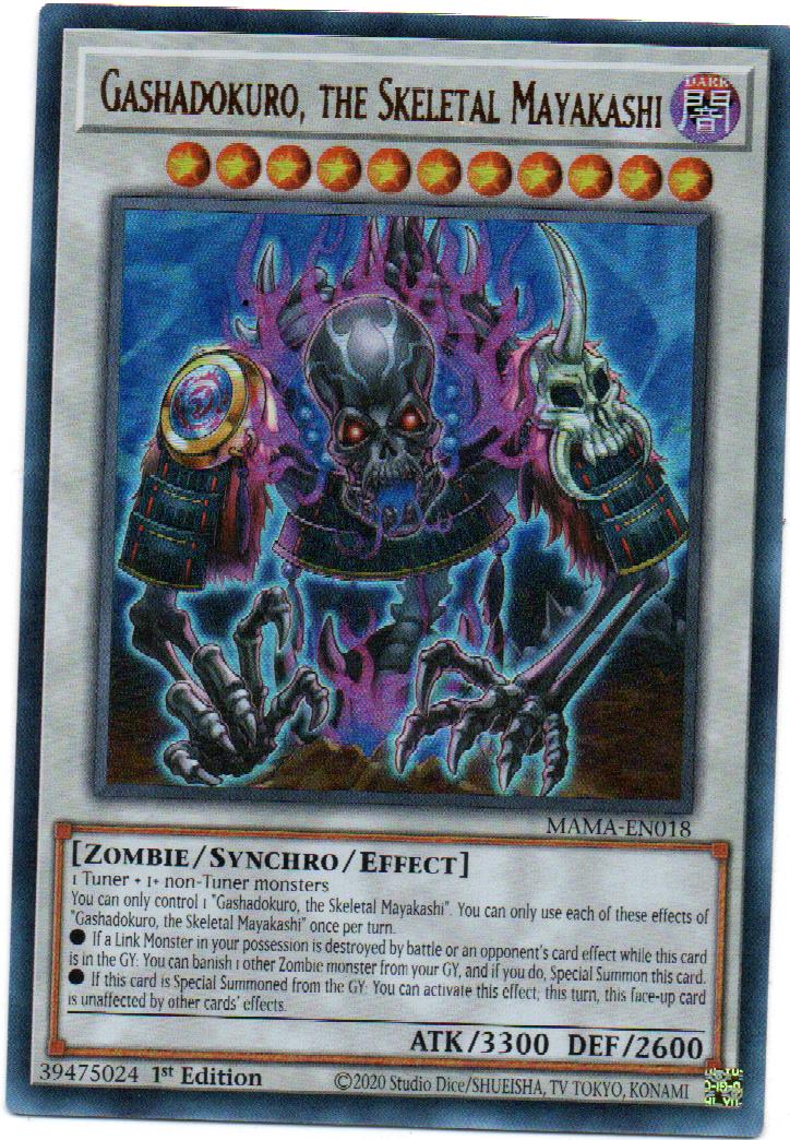 Gashadokuro, the Skeletal Mayakashi MAMA-EN018 Carta Yugi De rareza Ultra Rare