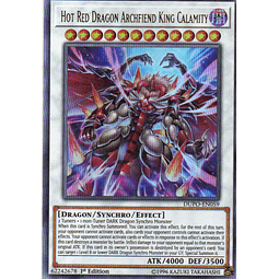 Hot Red Dragon Archifiend King Calamity carta yugi DUPO-EN059 Ultra rare