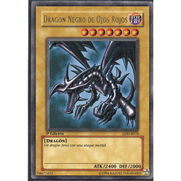 Dragon Negro de Ojos Rojos carta yugi LDD-S070 Ultra rare