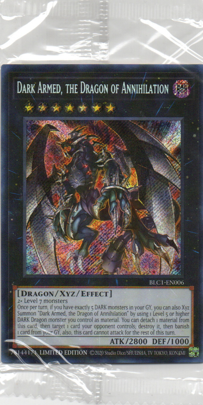 Dark Armed, the Dragon of Annihilation carta yugi BLC1-EN006 Secret Rare