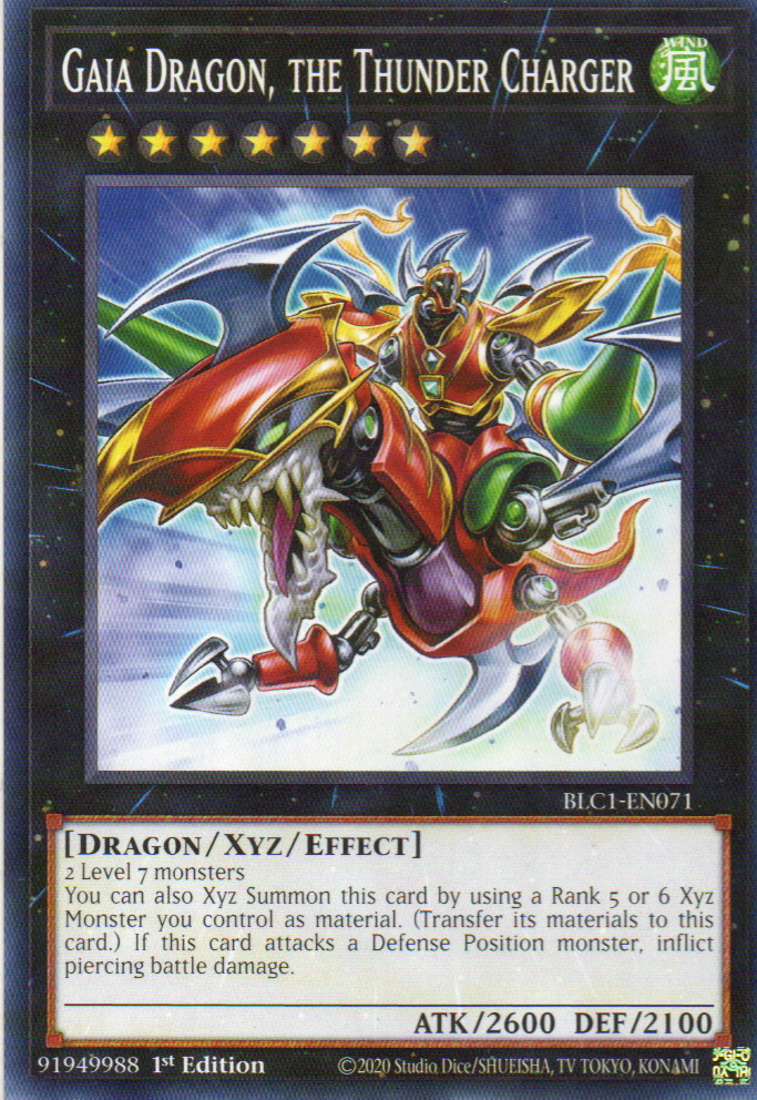 Gaia Dragon, the Thunder Charger carta yugi BLC1-EN071 Common