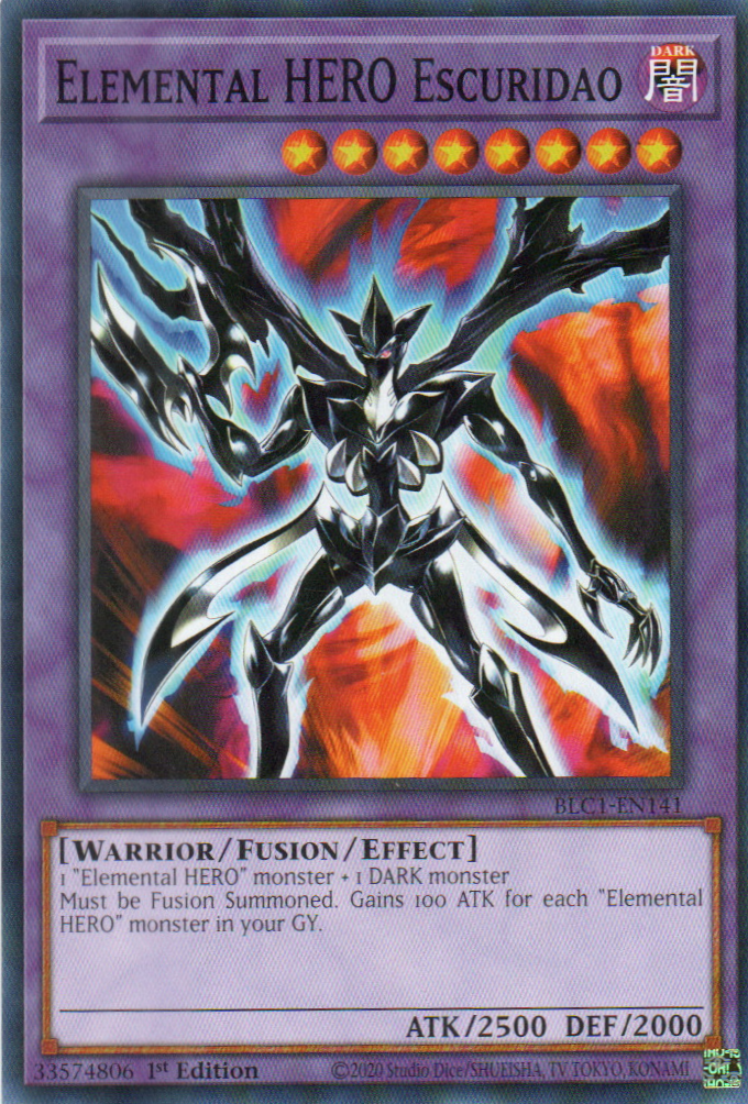 Elemental HERO Escuridao carta yugi BLC1-EN141 Common