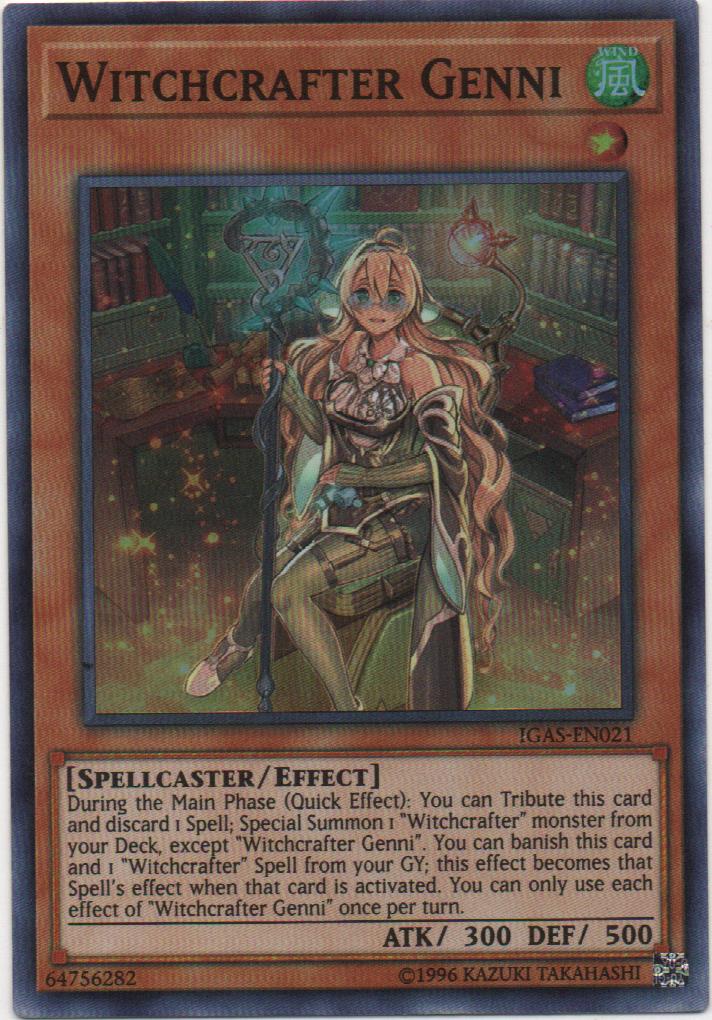 Witchcrafter Genni carta yugi IGAS-EN021 Super Rare